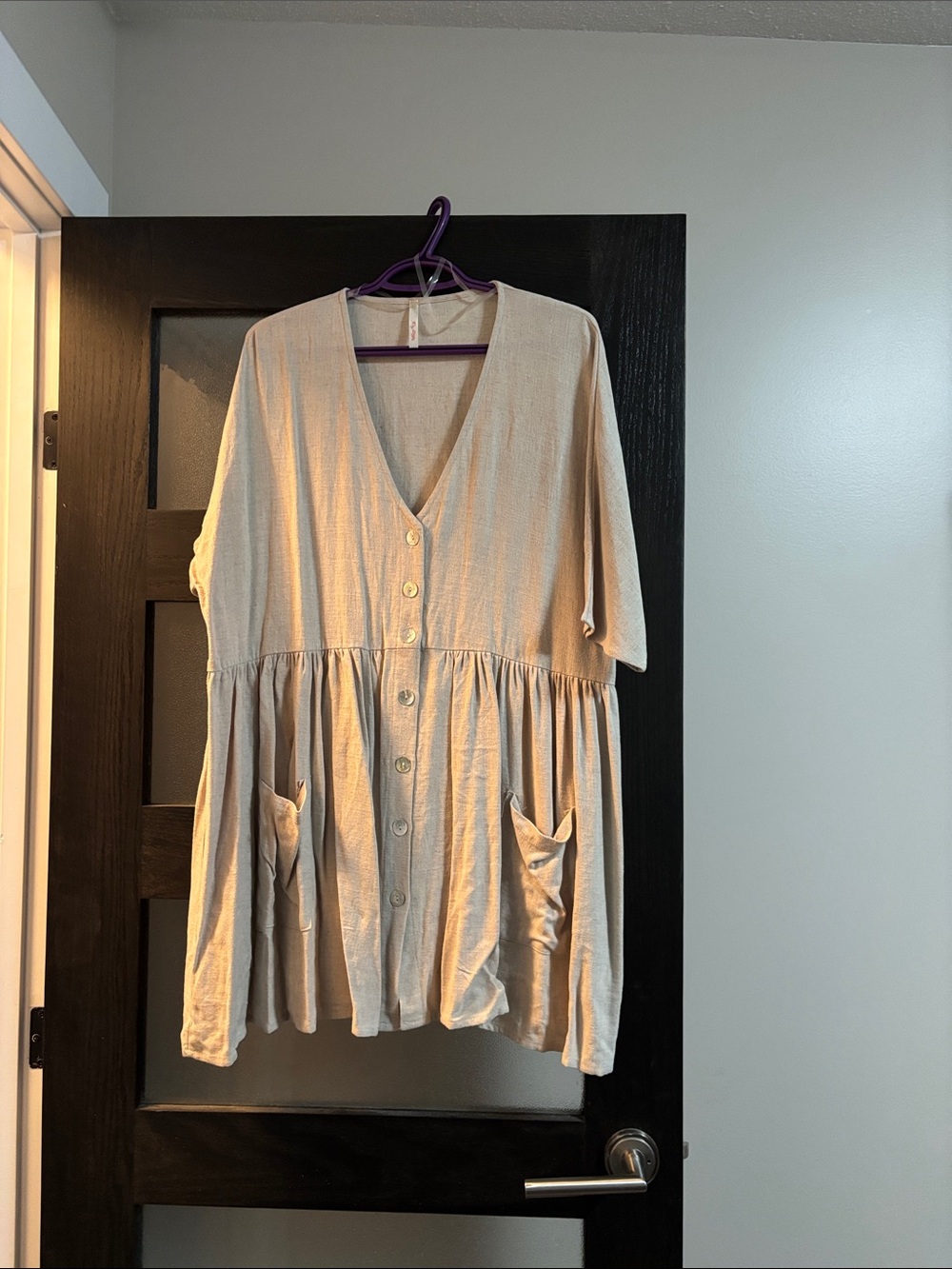 Cream baby doll dress